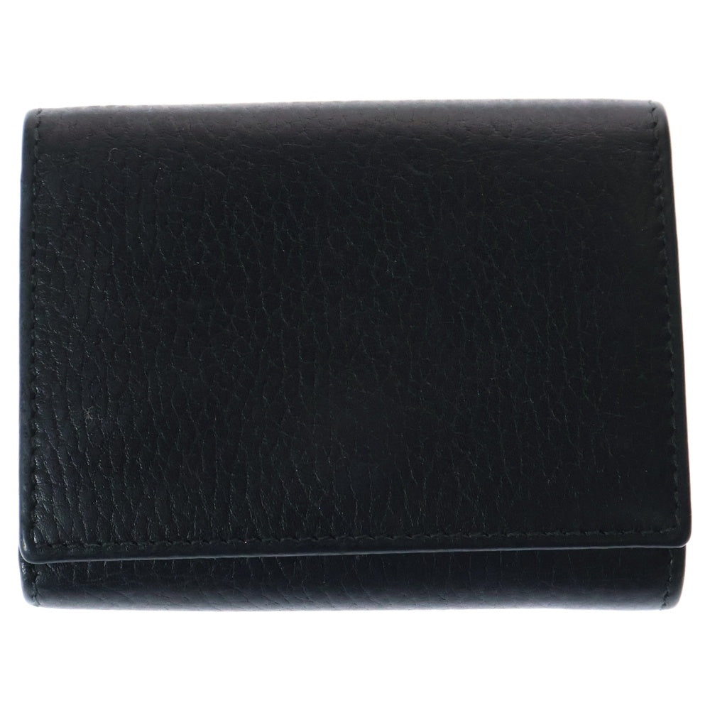 GUCCI(グッチ) GGマーモント レザー三つ折り財布 ブラック 474746