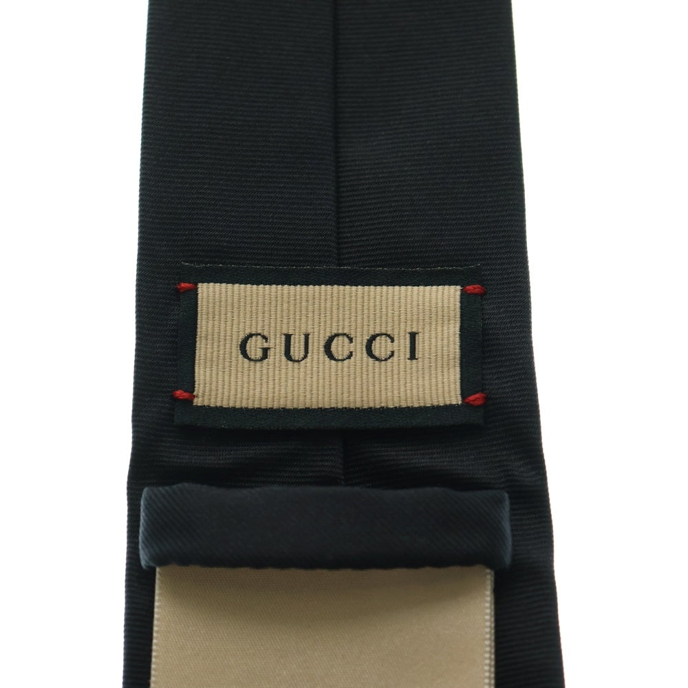 GUCCI(グッチ) bee embroidery silk tie ビーエンブロイダリー シルクネクタイ 454658 4E647 ブラック