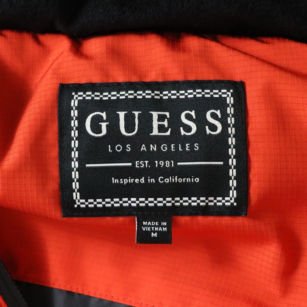 GUESS(ゲス) フーデッド ジップアップ ダウンジャケット MJ4W5874 レッド