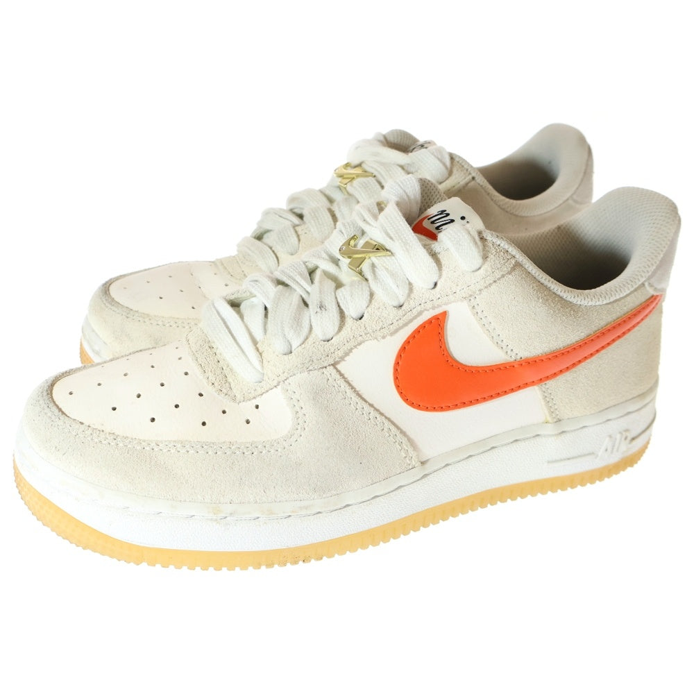 NIKE(ナイキ) WMNS Air Force 1 Low First Use Orange Swooshes エアフォース1 ローカットスニーカー ホワイト DA8302-101 US7/24cm