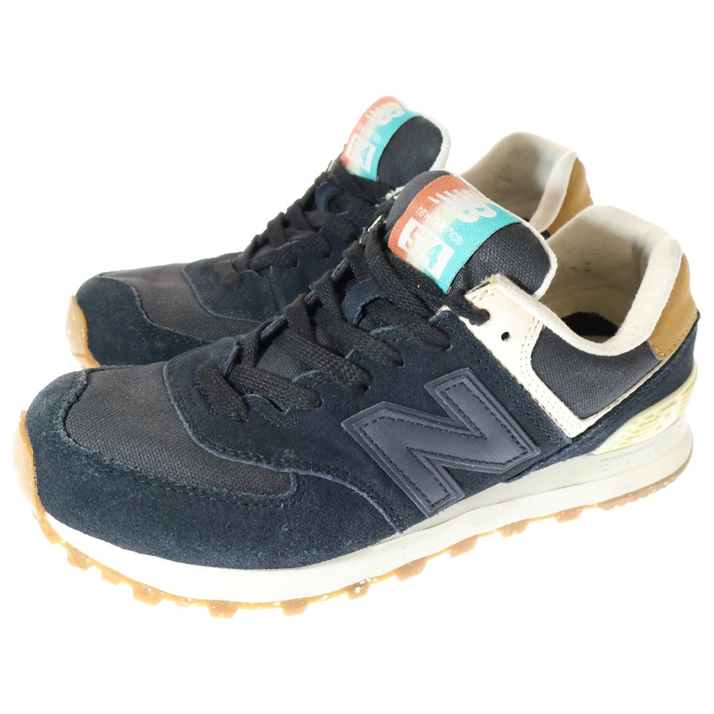 New Balance(ニューバランス) スウェード ローカットスニーカー ブラック WL574SEC