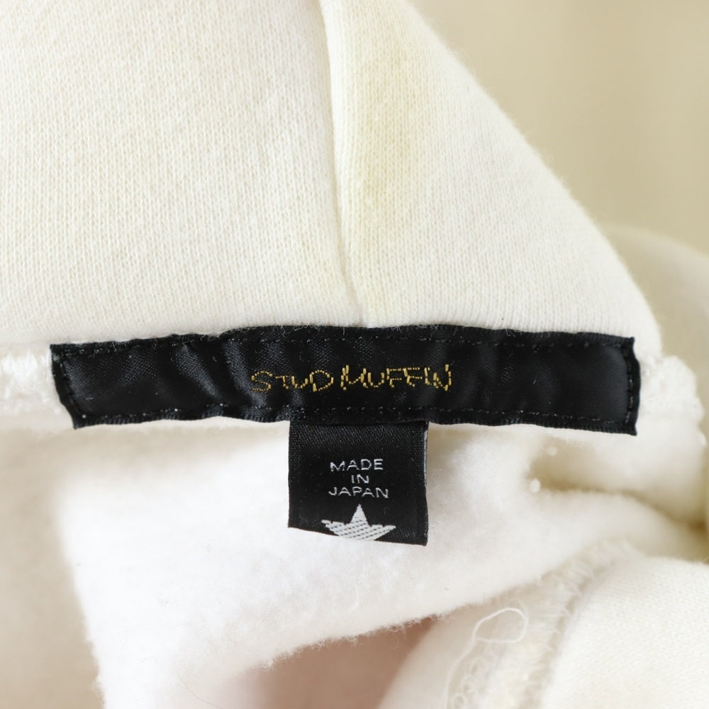 STUD MUFFIN(スタッド マフィン) BIG M スプレースマイル プルオーバーパーカー 114-02359 ホワイト