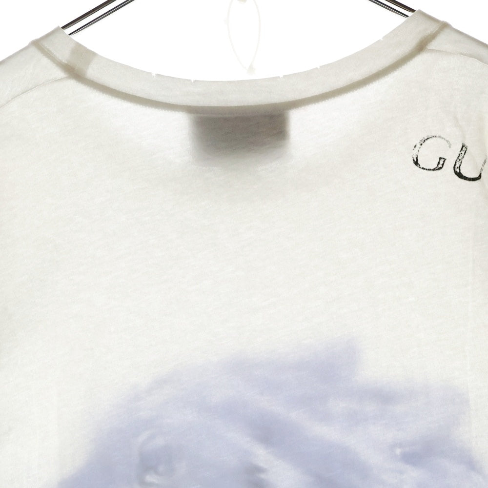 GUCCI(グッチ) ウルフ ダメージ加工 プリントTシャツ 497060 X3I46 ホワイト