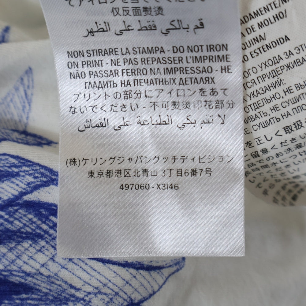 GUCCI(グッチ) ウルフ ダメージ加工 プリントTシャツ 497060 X3I46 ホワイト