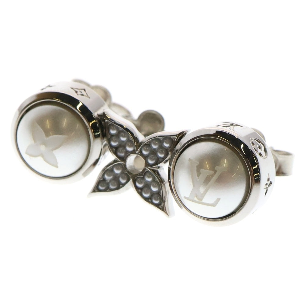 LOUIS VUITTON(ルイヴィトン) Pearl Fusion パールフュージョン 3点セット LVロゴ パールピアス M01856 シルバー