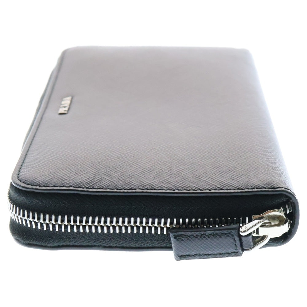PRADA(プラダ) SAFFIANO BICOLO サフィアーノ ビコロ ラウンドファスナー レザーウォレット 2ML317 ブラック