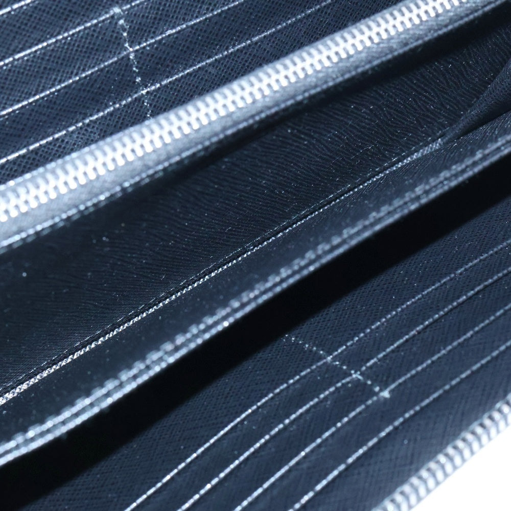 PRADA(プラダ) SAFFIANO BICOLO サフィアーノ ビコロ ラウンドファスナー レザーウォレット 2ML317 ブラック