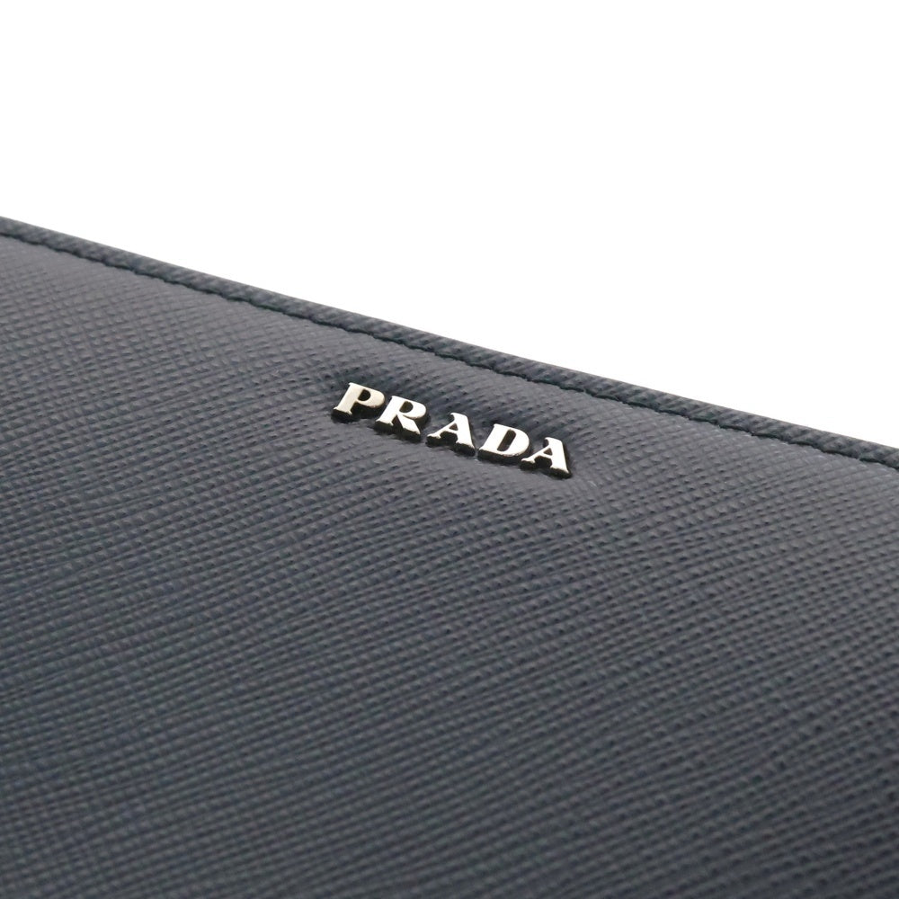PRADA(プラダ) SAFFIANO BICOLO サフィアーノ ビコロ ラウンドファスナー レザーウォレット 2ML317 ブラック