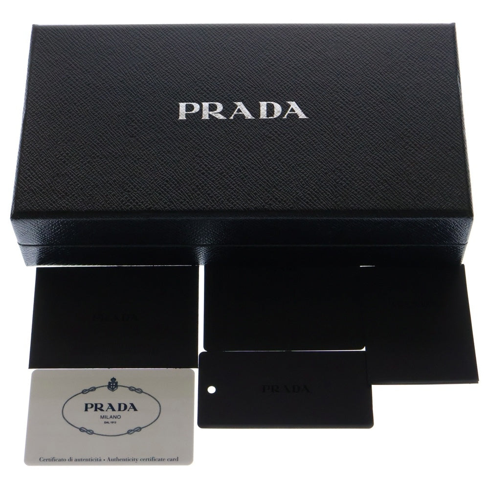 PRADA(プラダ) SAFFIANO BICOLO サフィアーノ ビコロ ラウンドファスナー レザーウォレット 2ML317 ブラック