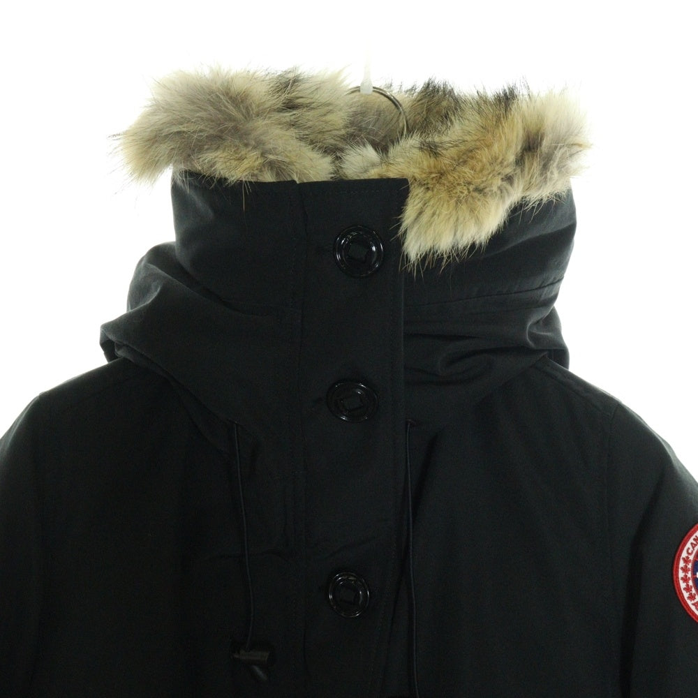 CANADA GOOSE(カナダグース) CHARLOTTE PARKA シャーロットパーカー ロゴワッペン ファー フード付き ダウンジャケット 2300JL ブラック
