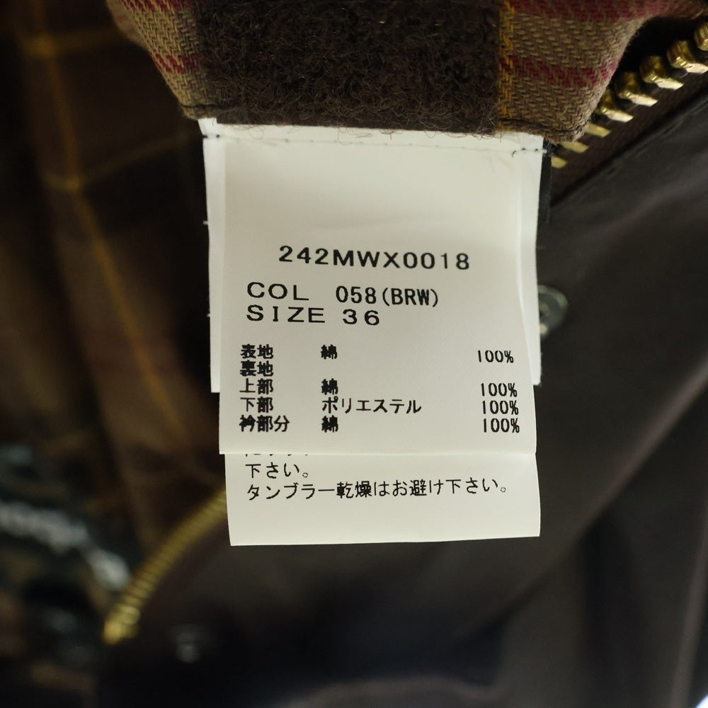 Barbour(バブアー) オイルコーティング ジップアップジャケット ブラウン 242MWX0018
