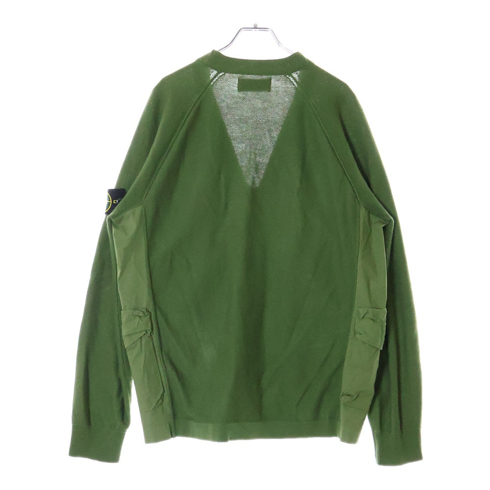 STONE ISLAND(ストーンアイランド) 22SS ナイロンドッキング カーゴカーディガン カーキ 7615505B2