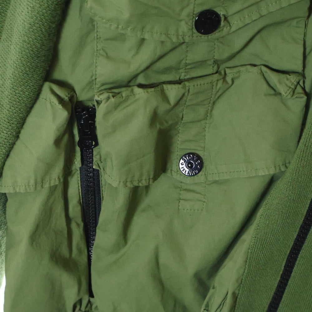 STONE ISLAND(ストーンアイランド) 22SS ナイロンドッキング カーゴカーディガン カーキ 7615505B2