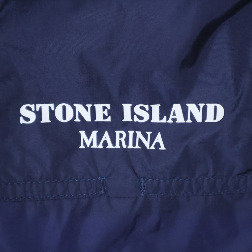 STONE ISLAND(ストーンアイランド) ロゴプリント ナイロン ハーフパンツ 8015B02X6 ネイビー