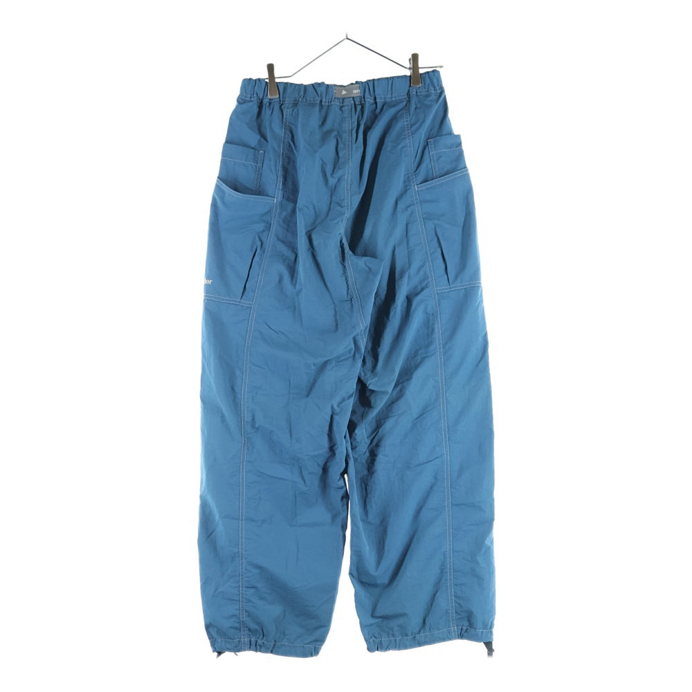 and wander(アンドワンダー) crinkled nylon pants クリンクルナイロンパンツ 574-4282182 ブルー