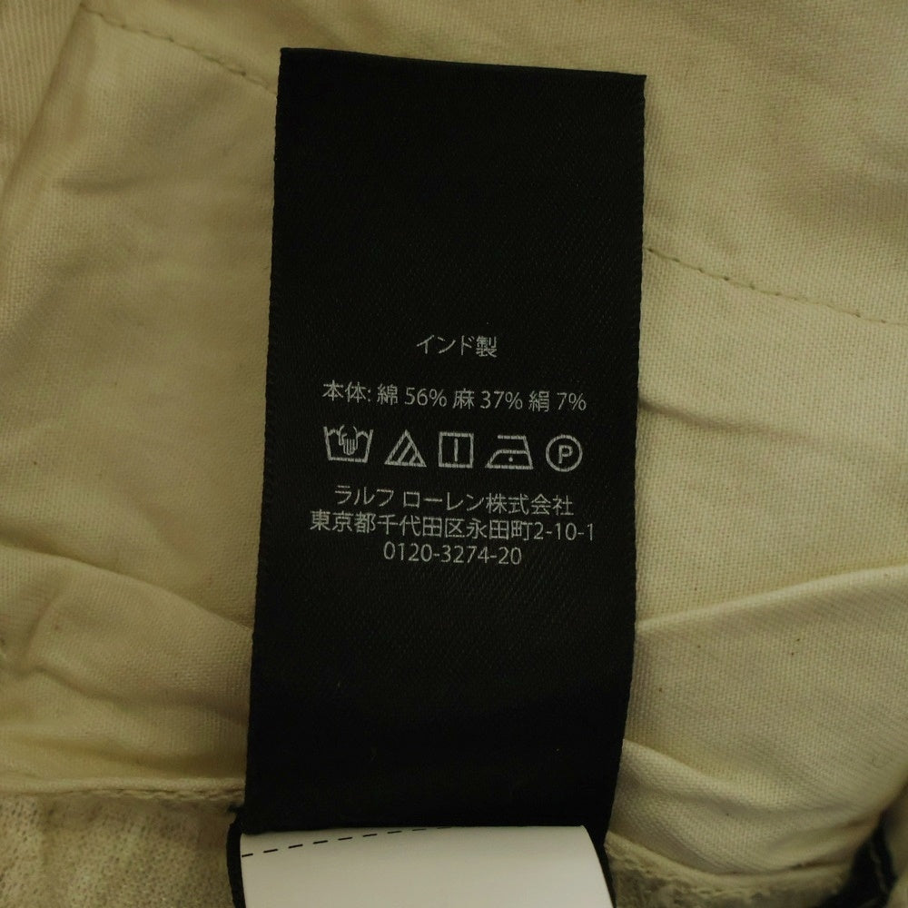 RRL(ダブルアールエル) リネン タック スラックスパンツ アイボリー