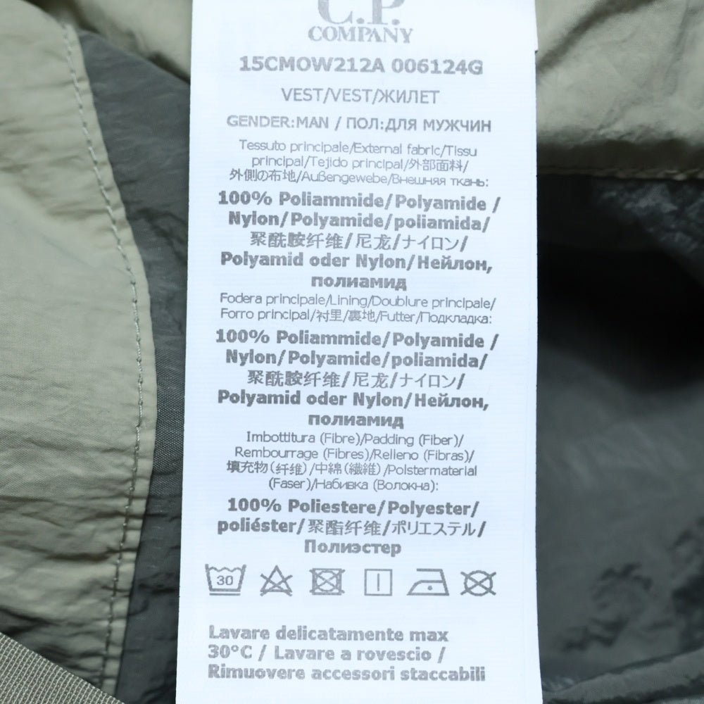 C.P. Company(シーピーカンパニー) GDP プリマロフト ジップアップベスト 15CMOW212A 006124G カーキ