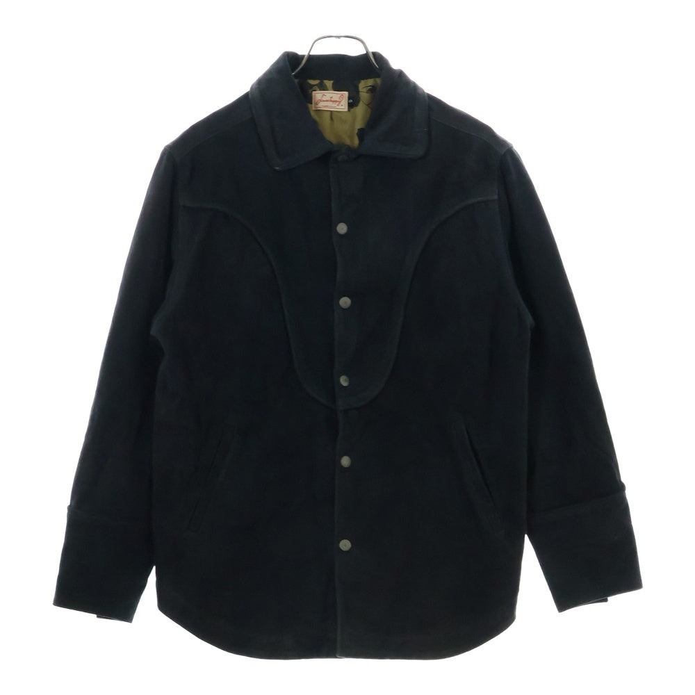 Dress Hippy(ドレスヒッピー) WOOD STOCK SUEDE SHIRT JACKET ウッドストック スウェード シャツ ジャケット ゴートレザージャケット ブラック
