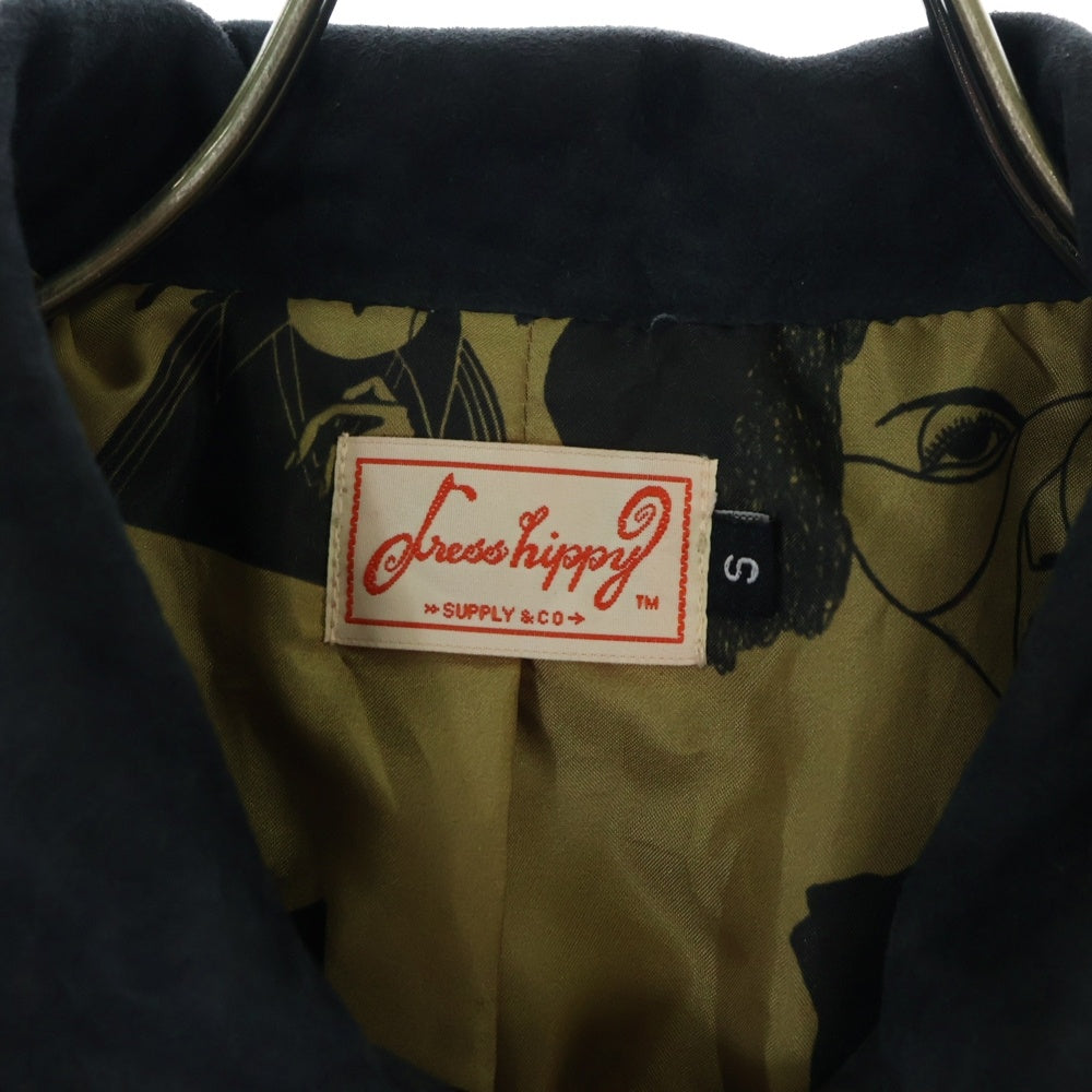 Dress Hippy(ドレスヒッピー) WOOD STOCK SUEDE SHIRT JACKET ウッドストック スウェード シャツ ジャケット ゴートレザージャケット ブラック