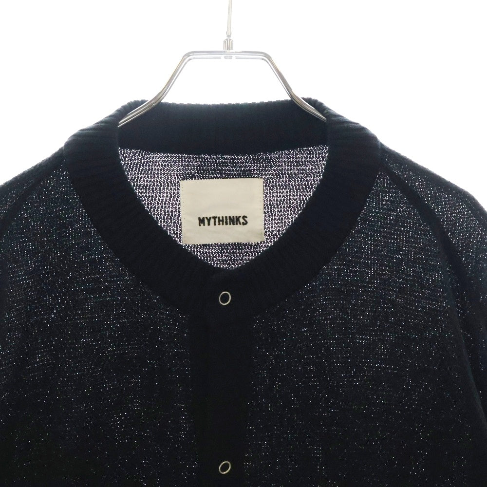 NO BRAND(ノーブランド) MYTHINKS マイシンクス 長袖ニットカーディガン ジャケット ブラック