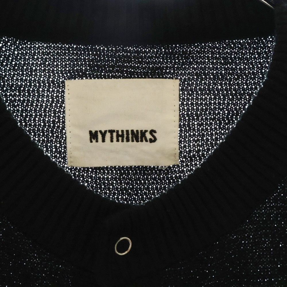 NO BRAND(ノーブランド) MYTHINKS マイシンクス 長袖ニットカーディガン ジャケット ブラック