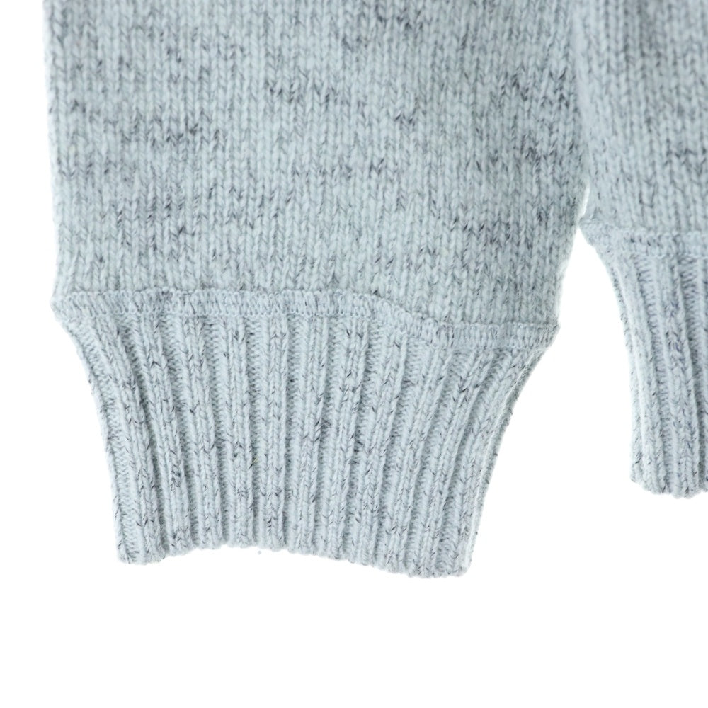 three dots(スリードッツ) ジップアップニット ME711M ブルー