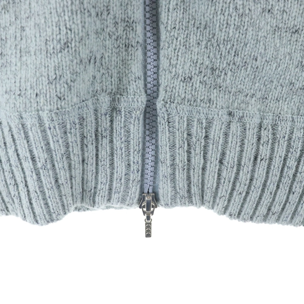 three dots(スリードッツ) ジップアップニット ME711M ブルー