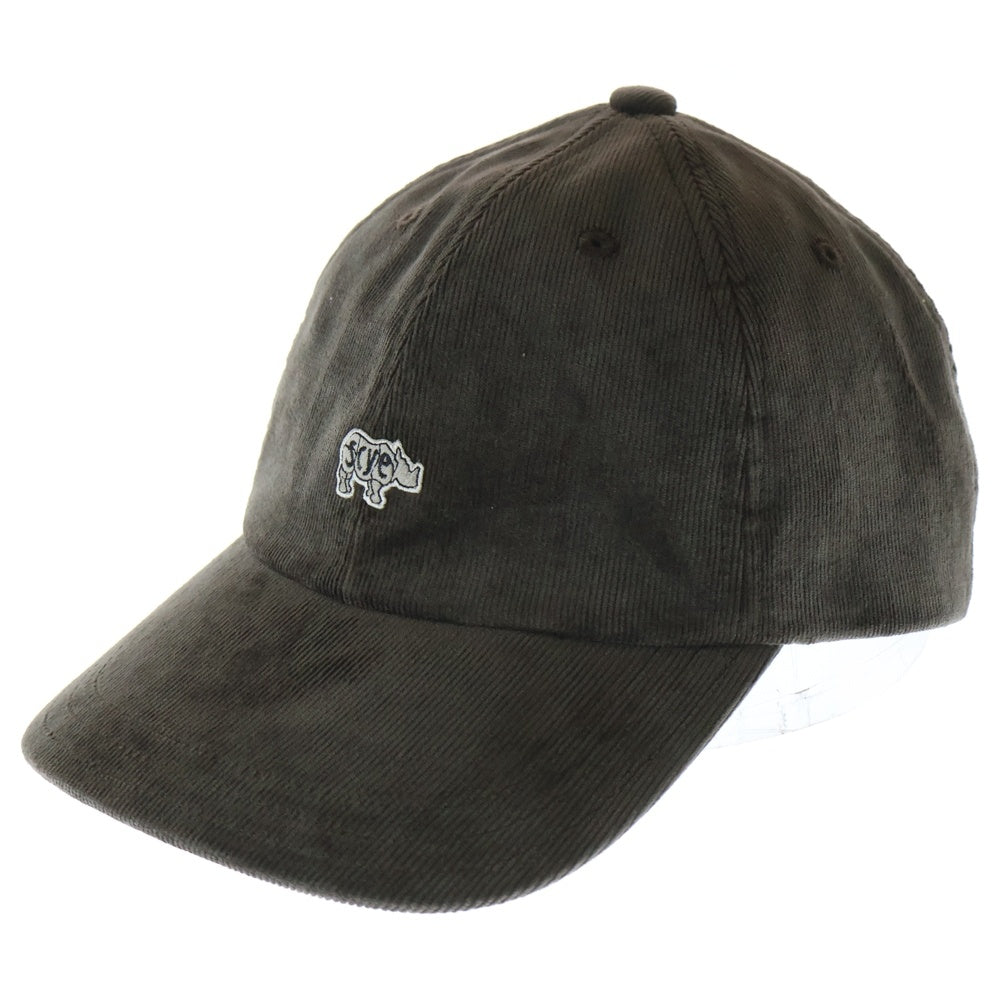 SCYE BASICS(サイベーシックス) Stretch Corduroy Baseball Cap ロゴ刺繍 コーデュロイ ベースボールキャップ 3324-43355 ブラウン