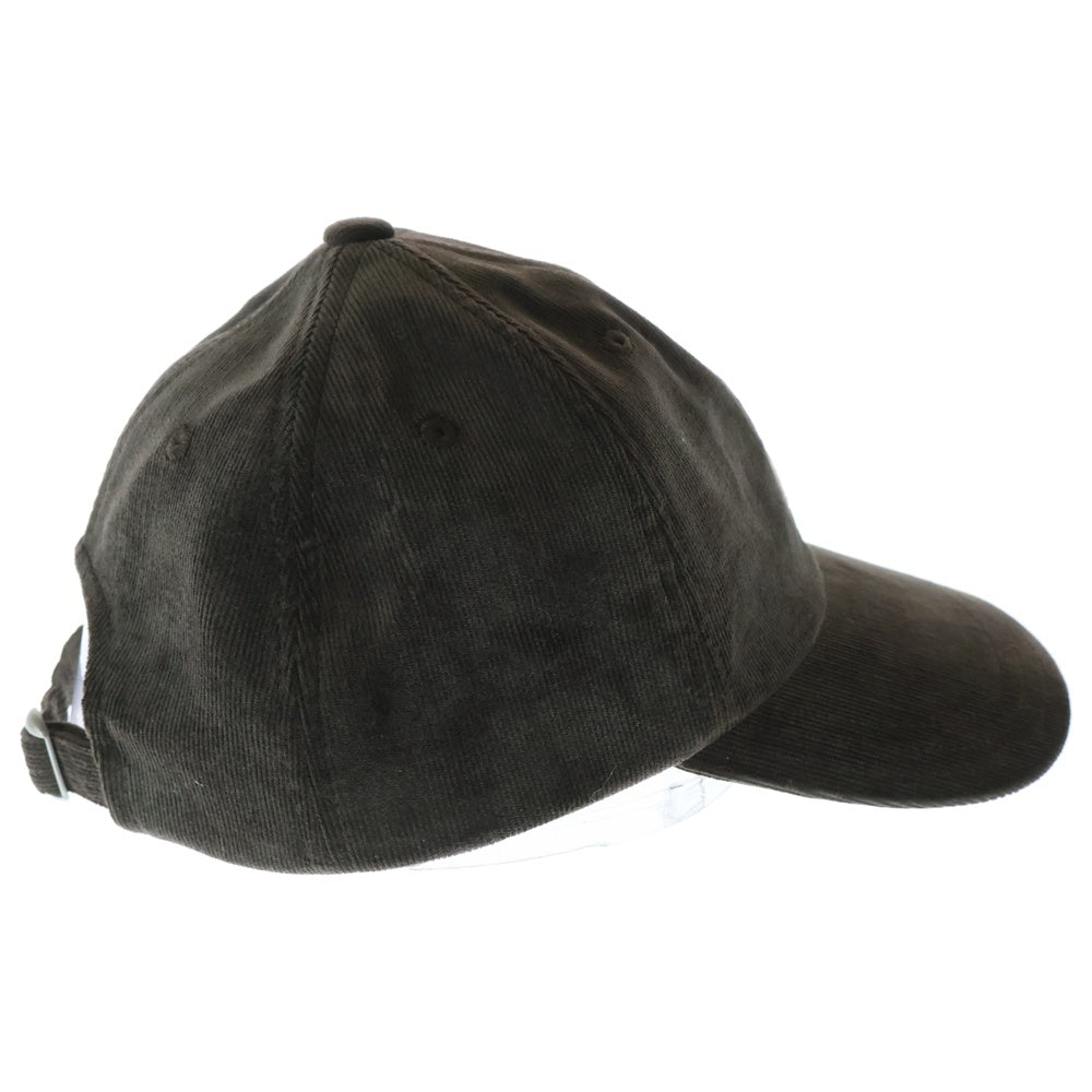 SCYE BASICS(サイベーシックス) Stretch Corduroy Baseball Cap ロゴ刺繍 コーデュロイ ベースボールキャップ 3324-43355 ブラウン