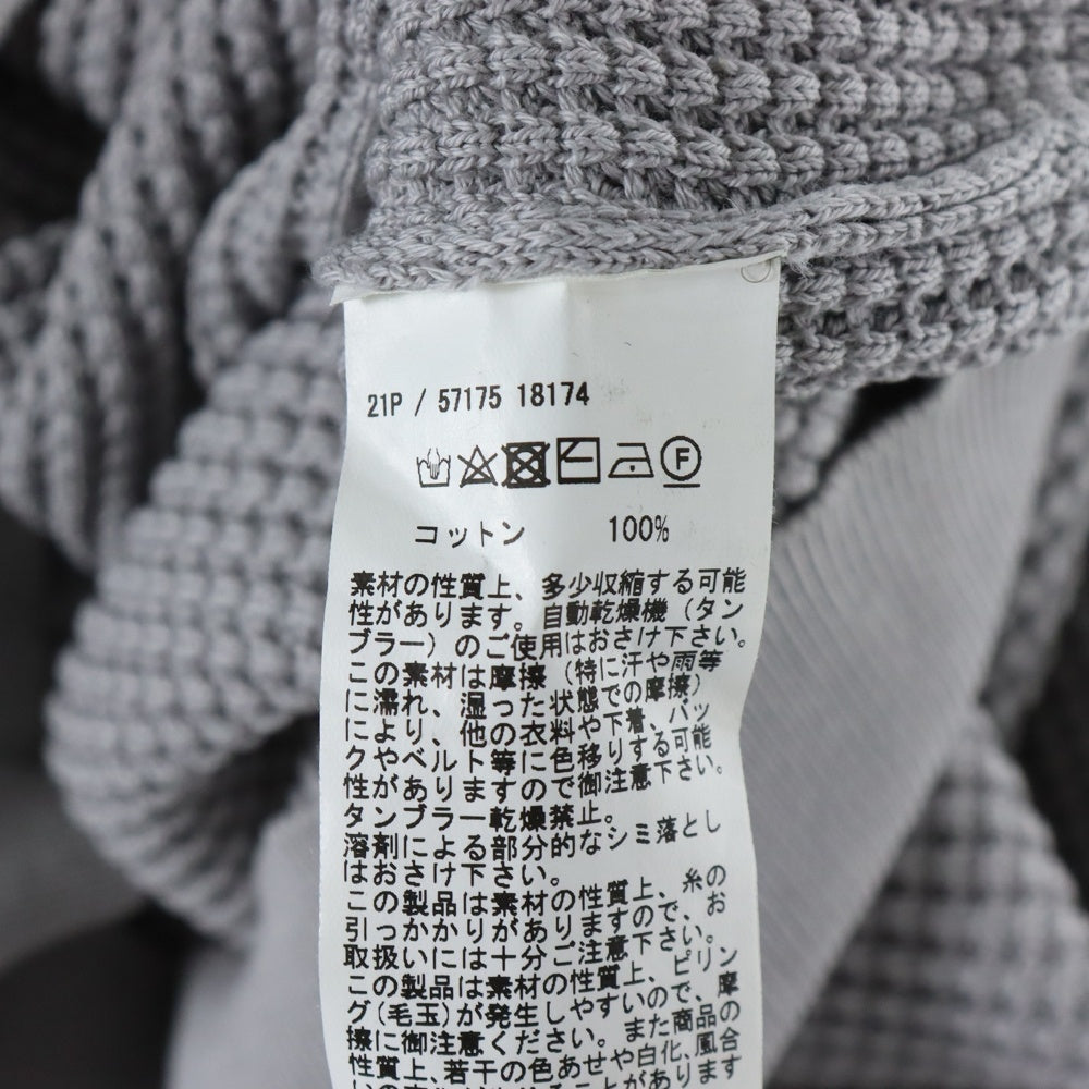 Gran Sasso(グランサッソ) ワッフル編み ヘンリーネックニット 57175 18174 グレー