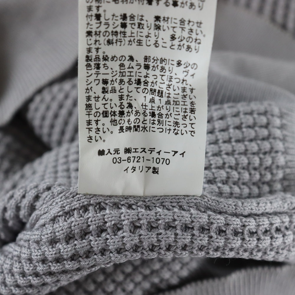 Gran Sasso(グランサッソ) ワッフル編み ヘンリーネックニット 57175 18174 グレー