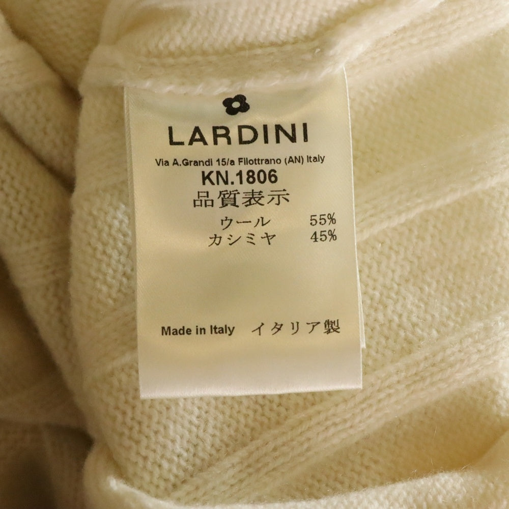LARDINI(ラルディーニ) カシミヤ混 タートルネックニット セーター KN.1806 ホワイト