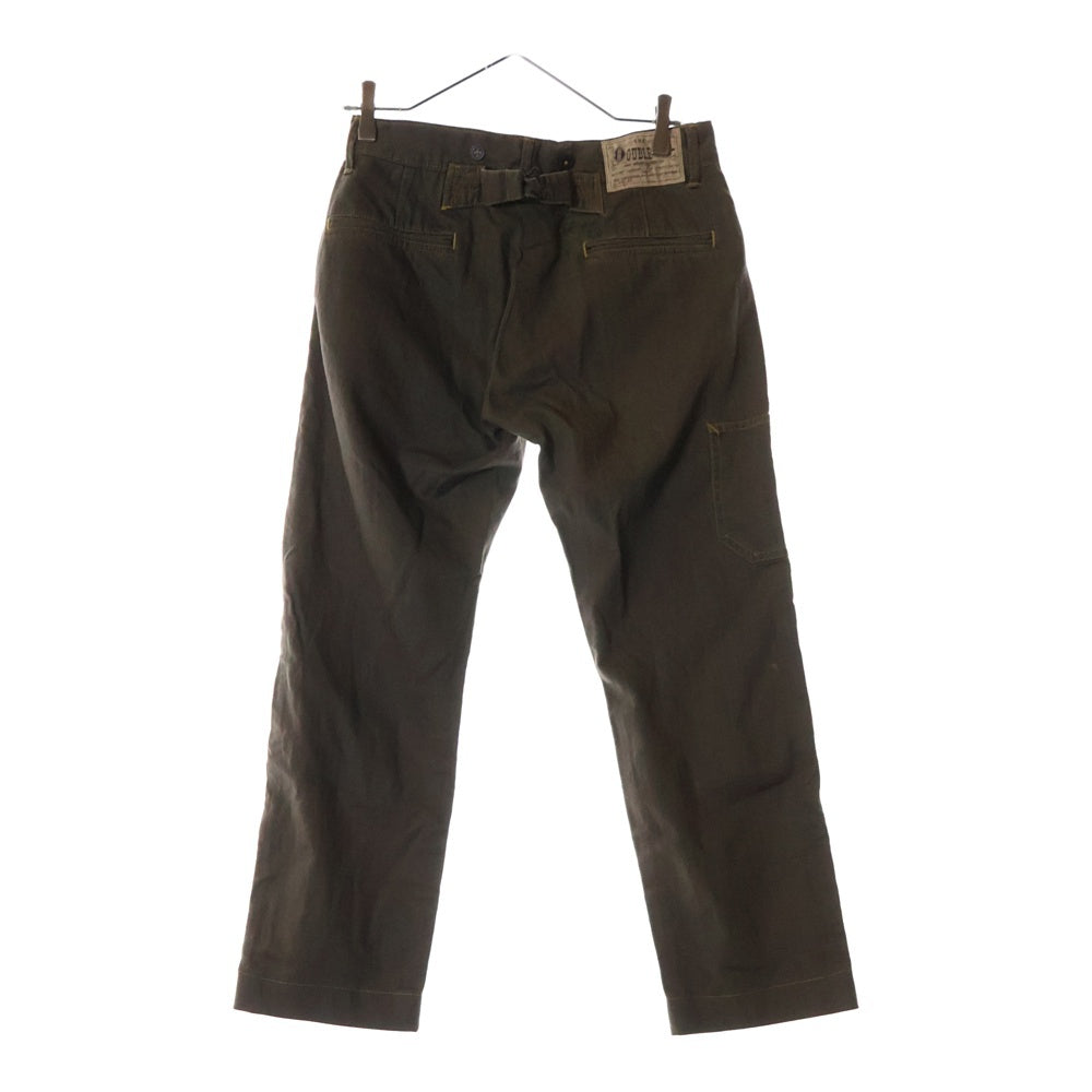 RRL(ダブルアールエル) シンチバック付き ヘリンボーン デニムパンツ カーキ