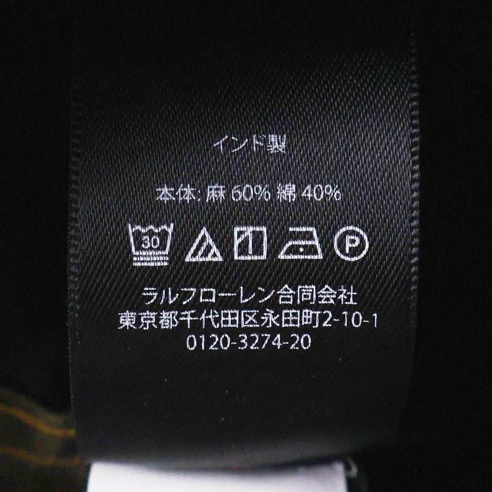 RRL(ダブルアールエル) シンチバック付き ヘリンボーン デニムパンツ カーキ