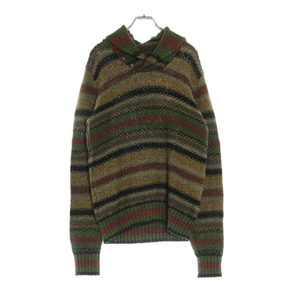 RRL(ダブルアールエル) Striped Mixed Knit Cardigan ストライプミックス ショールカラー ニットカーディガン マルチ
