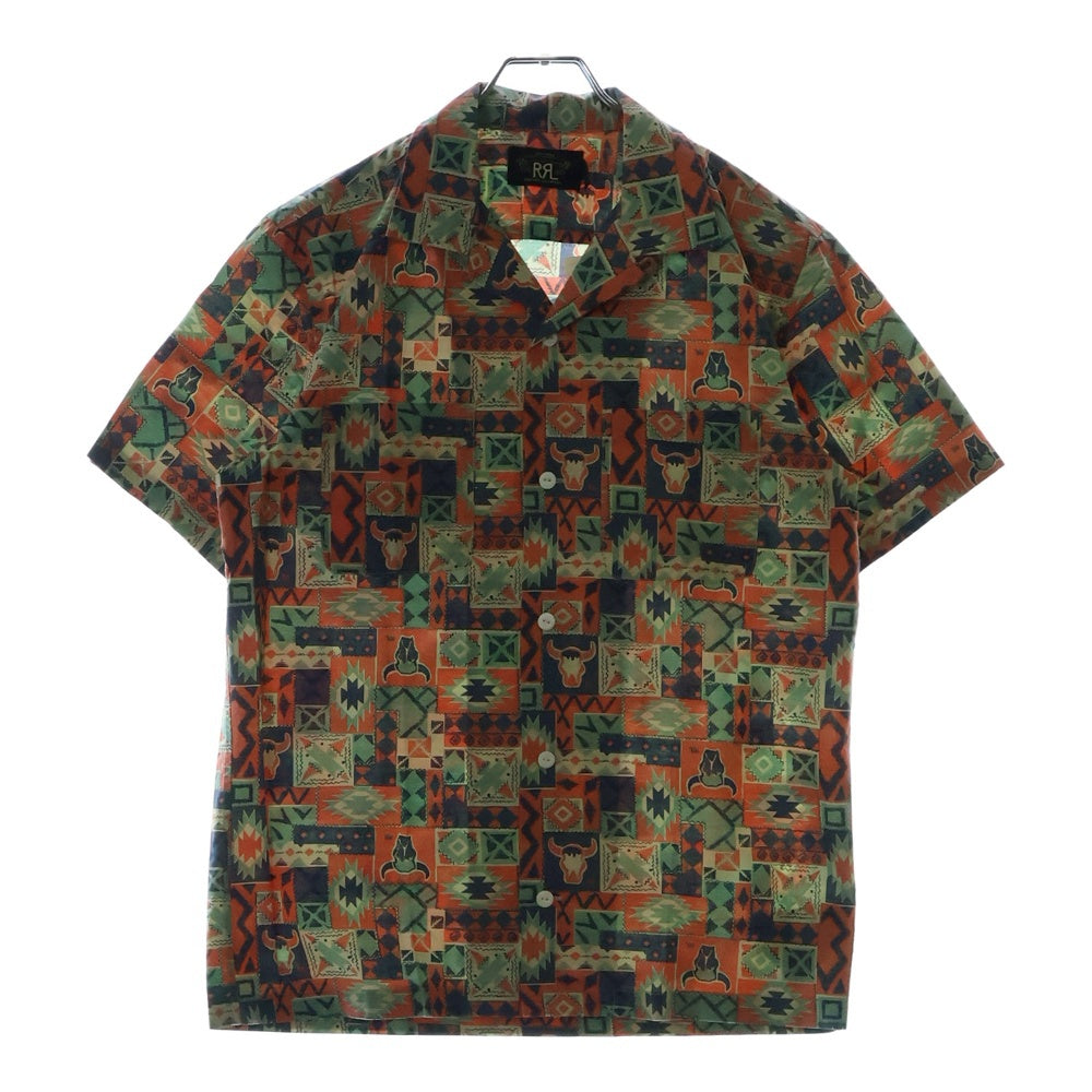 RRL(ダブルアールエル) 23SS Print Woven Camp Shirt 総柄 半袖開襟シャツ マルチ