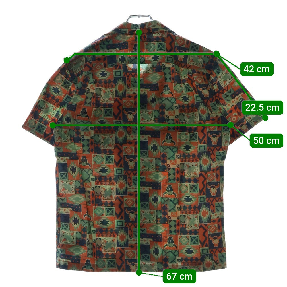 RRL(ダブルアールエル) 23SS Print Woven Camp Shirt 総柄 半袖開襟シャツ マルチ