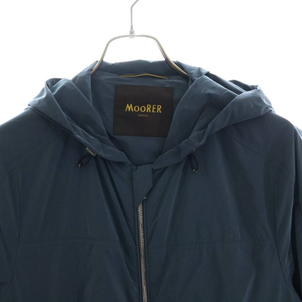 MOORER(ムーレー) ALBORI OS フーデッドナイロンジャケット ブルゾン ネイビー