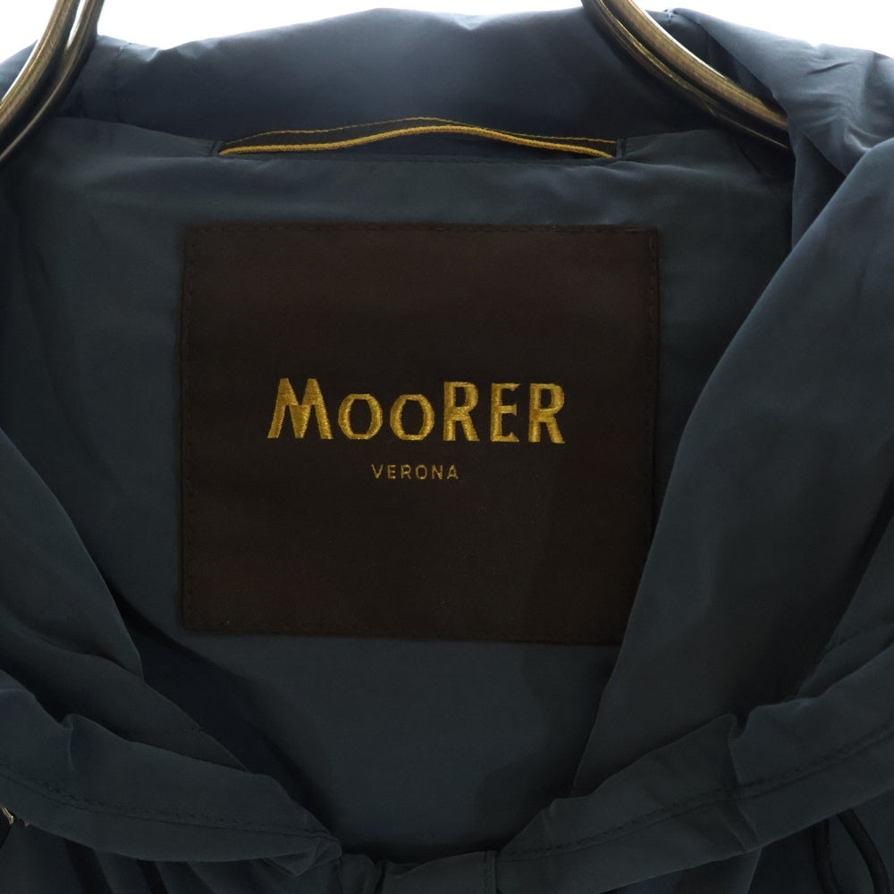 MOORER(ムーレー) ALBORI OS フーデッドナイロンジャケット ブルゾン ネイビー