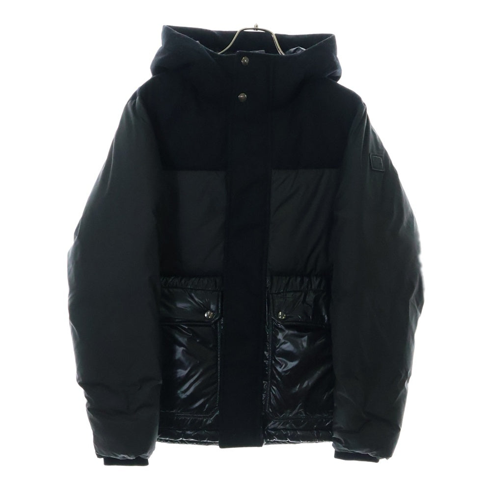 WOOLRICH(ウールリッチ) ウール フーデッドダウンジャケット ブラック WOCPS2874