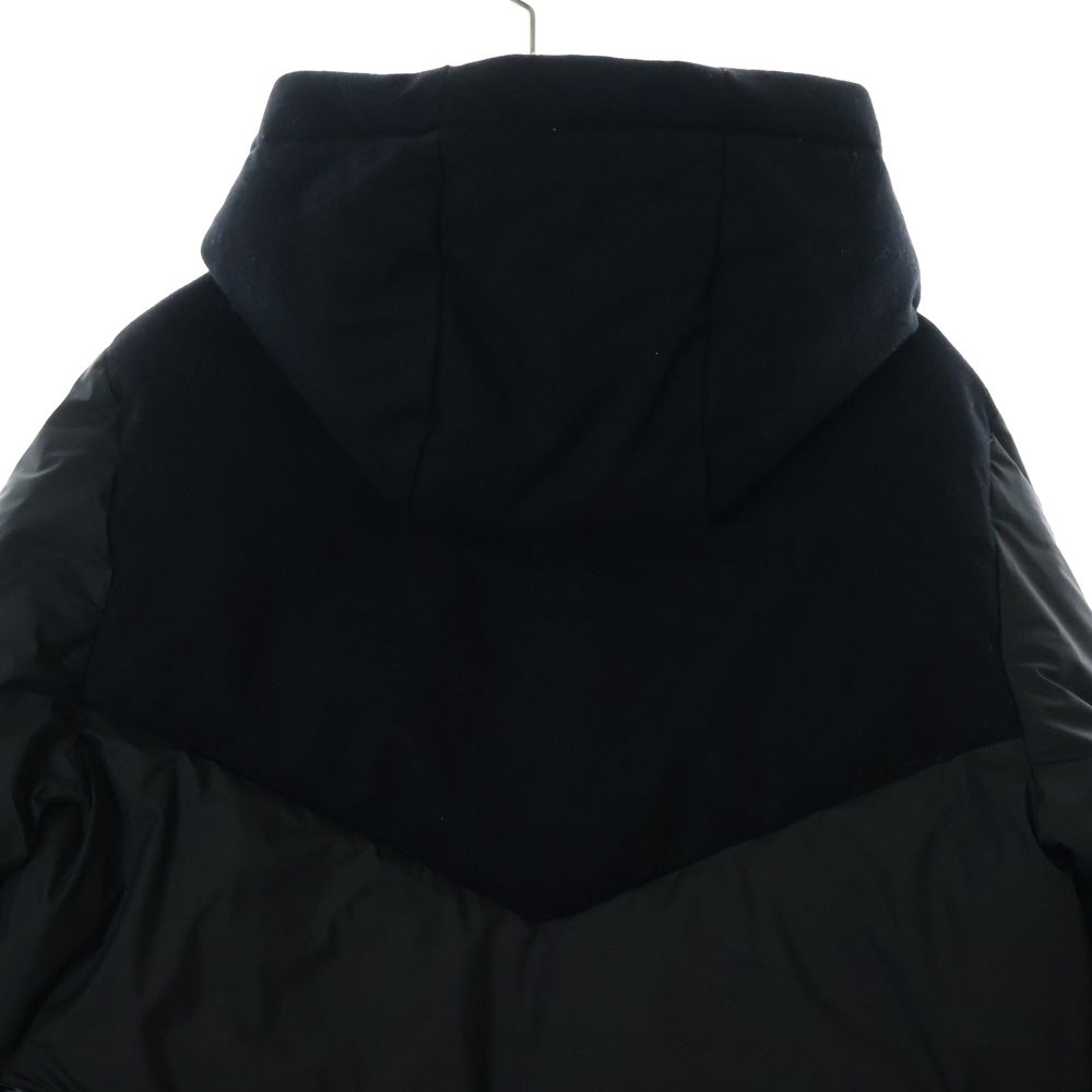 WOOLRICH(ウールリッチ) ウール フーデッドダウンジャケット ブラック WOCPS2874