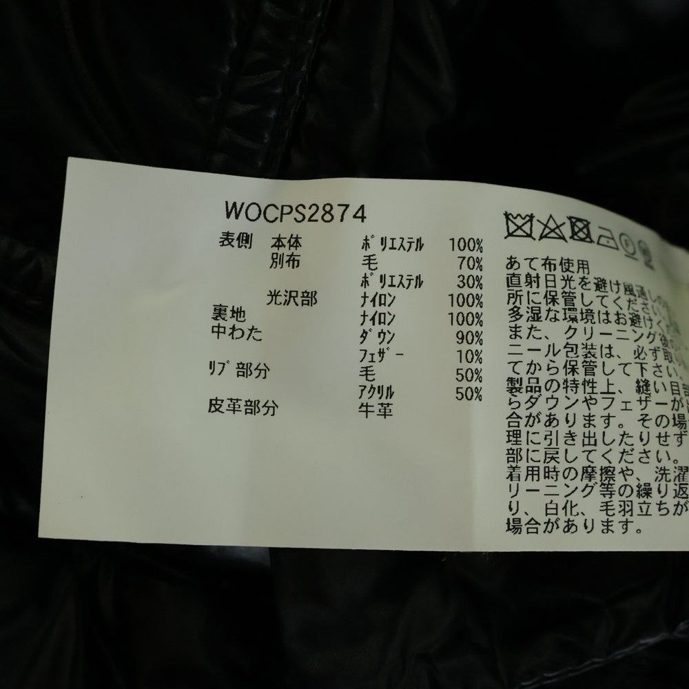 WOOLRICH(ウールリッチ) ウール フーデッドダウンジャケット ブラック WOCPS2874