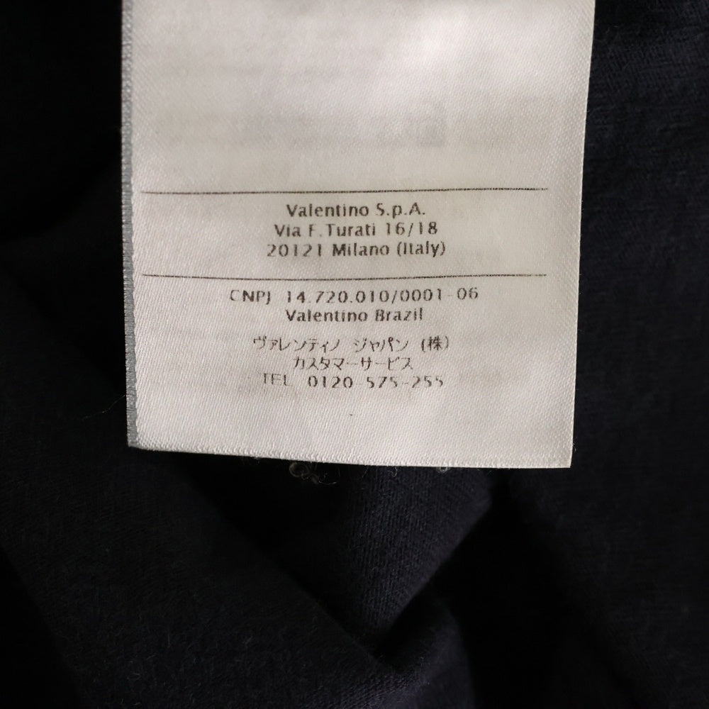 VALENTINO(ヴァレンティノ) フロントロゴプリント クルーネック半袖Tシャツ カットソー 0000045669 01 ブラック