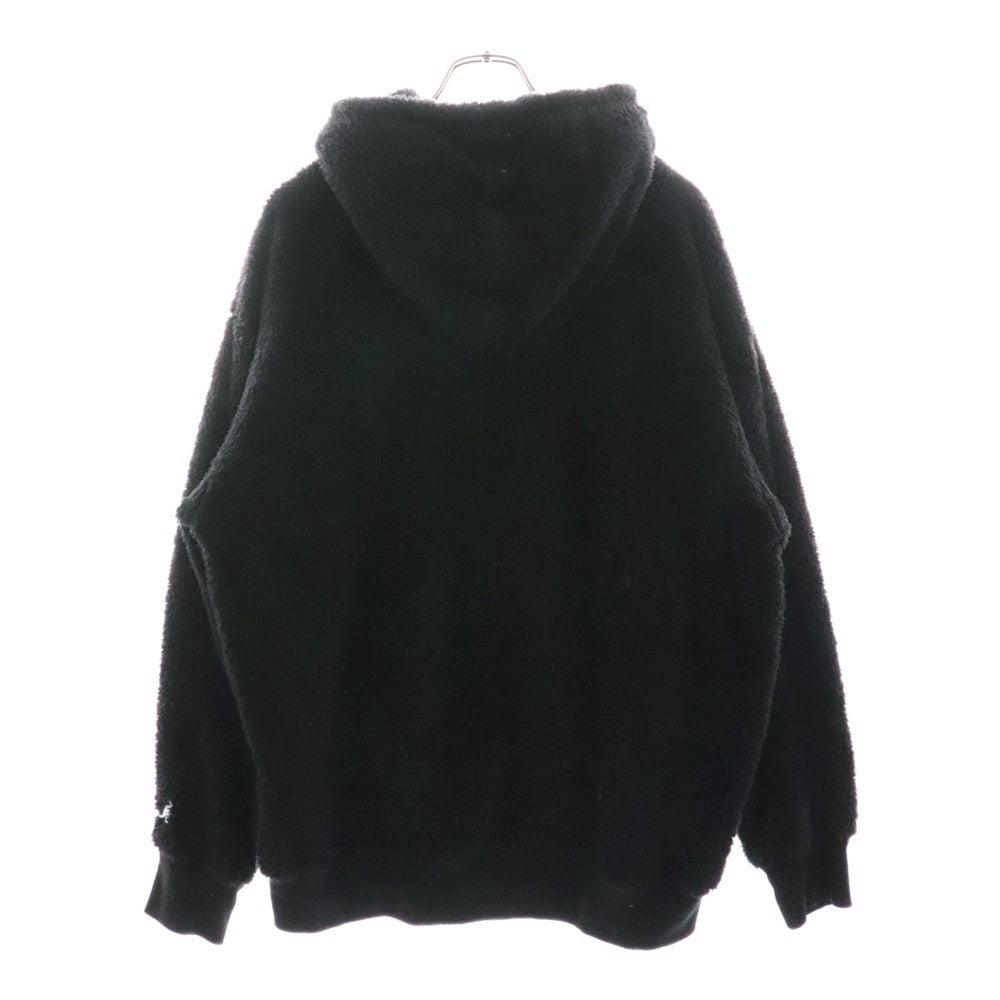 KANGOL(カンゴール) ロゴ刺繍 ビッグシルエット ボア パーカー 205669 ブラック