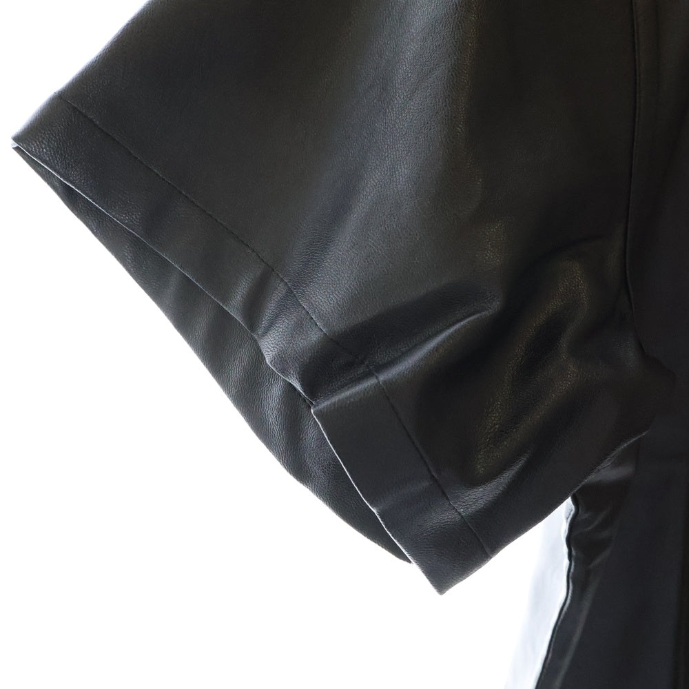 LAST NEST(ラスト ネスト) EMBROIDERED LOGO SHIRTS 刺?ロゴ 半袖シャツ ブラック