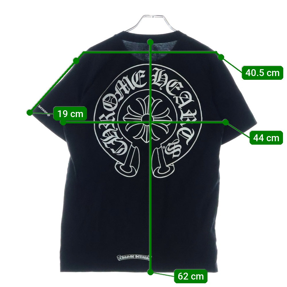 CHROME HEARTS(クロムハーツ) Horseshoe S/S Tee ホースシューロゴ半袖Tシャツ ブラック