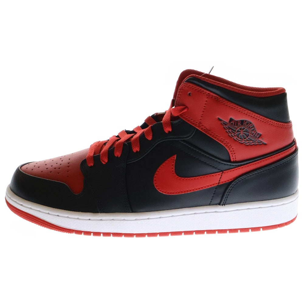 NIKE(ナイキ) AIR JORDAN 1 MID BRED TOE エアジョーダン1 ブレッドトゥ ミッドカットスニーカー ブラック/レッド US12/30cm DQ8426-060