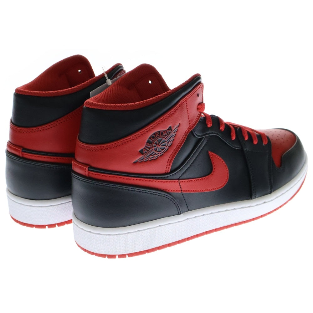 NIKE(ナイキ) AIR JORDAN 1 MID BRED TOE エアジョーダン1 ブレッドトゥ ミッドカットスニーカー ブラック/レッド US12/30cm DQ8426-060