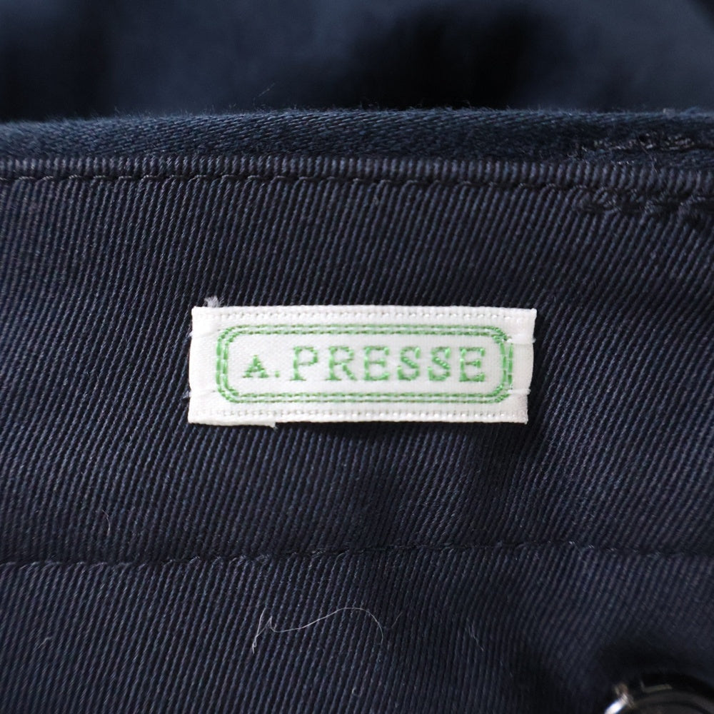 A.PRESSE(アプレッセ) 23AW Type.1 Chino Trousers ツータック チノトラウザーパンツ 23AAP-04-17H ネイビー