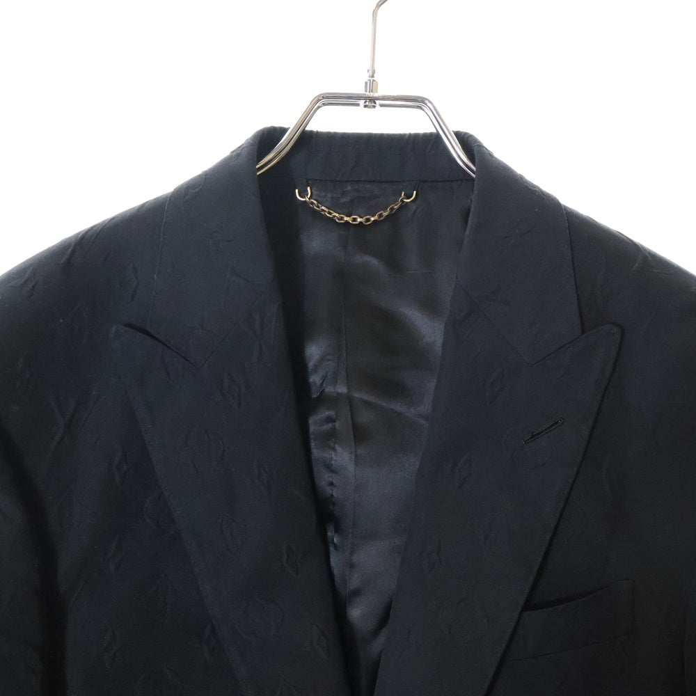 LOUIS VUITTON(ルイヴィトン) 19SS MONOGRAM EMBOS JACKET モノグラムエンボス 2Bシングル テーラードジャケット ブラック RM191 LIO HGJ61E